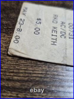 RARE AC/DC The Film Let There Be Rock Warner Bros. Ticket Stub. Full Ticket