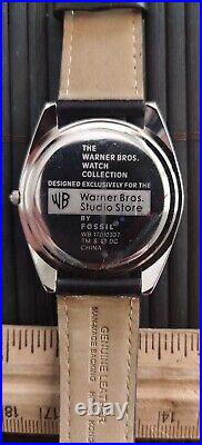 RARE Batman Fossil Watch Warner Brothers WB17010384 Mint In Box