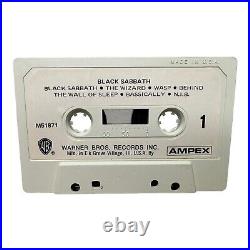 RARE Black Sabbath Self Titled Cassette Tape M5 1871 Warner Bros Ampex RARE