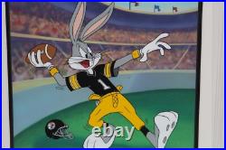 RARE Bombs Away Bugs Bunny Animation Cel Warner Bros NFL Pittsburgh Steelers