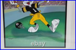 RARE Bombs Away Bugs Bunny Animation Cel Warner Bros NFL Pittsburgh Steelers