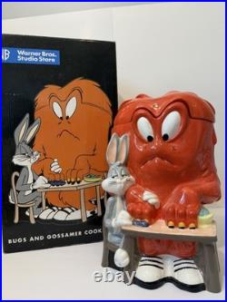RARE Bugs and Gossamer Cookie Jar WARNER BROS Studio Store- With Box! MINT Nice