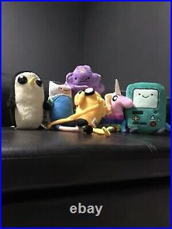 RARE Complete Set 6 Cartoon Network Adventure Time Plush Stuffed Toys & Animals