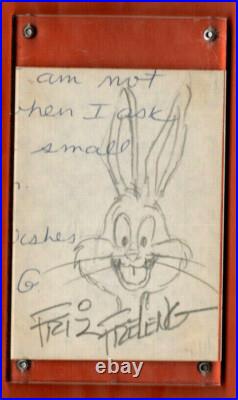 RARE Friz FRELENG BUGS BUNNY / Warner Bros. Artist B