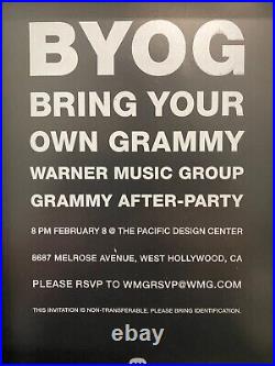 RARE GRAMMY Music Award BYOG Warner Bros After Party Wooden Box Case 2000s