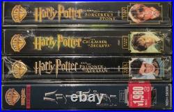 RARE HARRY POTTER 1-4 FACTORY SEALED VHS LOT With JAPANESE IMPORT GOBLET OF FIRE