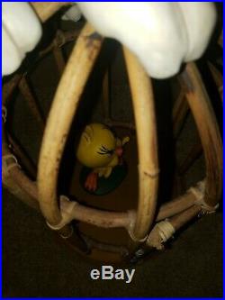 RARE HTF Looney Tunes Sylvester & Tweety Bird Bamboo Cage Lifesize Figurines