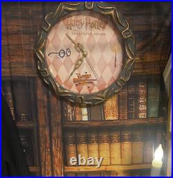 RARE Harry Potter & the Sorcerer's Stone Wall Clock 2001Glasses, Wand, & Nimbus