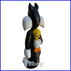 RARE Large 1996 Warner Bros Store Sylvester and Tweety Bird Statue (23)