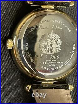 RARE? Limited Run Of 300! ? 1997 Warner Bros. Fossil Watch & Ornament Duo