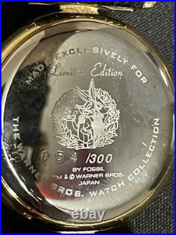 RARE? Limited Run Of 300! ? 1997 Warner Bros. Fossil Watch & Ornament Duo