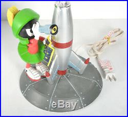 RARE Marvin the Martian Desk Lamp & Shade Rocket Telescope Looney Tunes