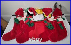 RARE NEW with Tags WB Studios Looney Tunes Christmas Stockings Set of 5