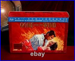 RARE New GONE WITH THE WIND 70TH ANNIVERSARY Blu Ray BOXED DVD Set, Factory SEAL