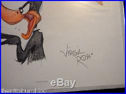 RARE Original DAFFY DUCK Signed Virgil Ross PROFILES IN HISTORY HOLLYWOOD AUC