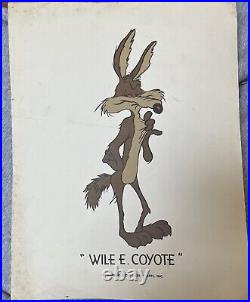 RARE Original animation 8.5 x 11 print Wile E. Coyote. Warner Bros-Seven Arts RARE Original animation 8.5 x 11 print Wile E. Coyote. Warner Bros-Seven Arts