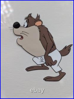 RARE Pair Friz Freleng Signed Hand-Painted Animation Cels Yosemite Sam & Taz