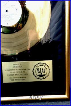 RARE Paul Simon RIAA Gold Record Award One Trick Pony WB Album Framed