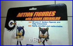 RARE SONIC X ROUGE ACTION FIGURES WITH CHAOS EMERALD 5 Figure MINT ON CARD