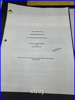 RARE THE IRON GIANT WARNER BROS. TREATMENT SCRIPT VISUAL PRODUCTION CREW #'d