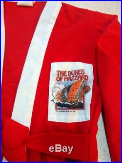 RARE VINTAGE 1982 DUKES OF HAZZARD BO & LUKE RED, WHITE, & BLUE CHILD'S Robe