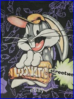 RARE VTG LOONEY TUNES WARNER BROS 1992 T -Shirt Loonatic Streetwear Large