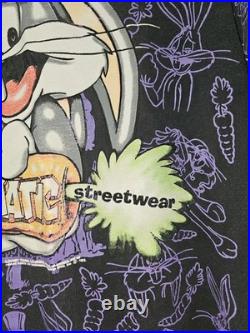 RARE VTG LOONEY TUNES WARNER BROS 1992 T -Shirt Loonatic Streetwear Large
