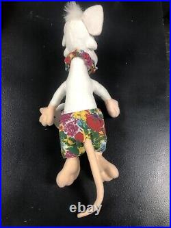 RARE VTG LOT 2 1994 Pinky and the Brain Plush Doll Warner Bros Animaniacs Dakin