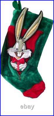 RARE! VTG Looney Tunes Stocking Set 1990s Warner Bros Bugs Taz martian Sylvester