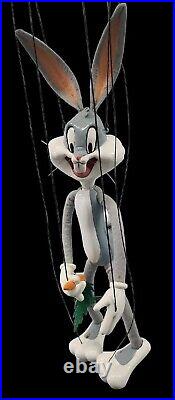 RARE VTG Warner Bros Looney Tunes BUGS BUNNY Marionette (1990) Puppet with Box