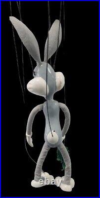 RARE VTG Warner Bros Looney Tunes BUGS BUNNY Marionette (1990) Puppet with Box