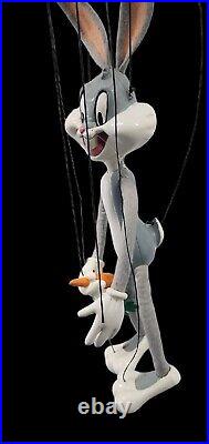 RARE VTG Warner Bros Looney Tunes BUGS BUNNY Marionette (1990) Puppet with Box