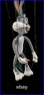 RARE VTG Warner Bros Looney Tunes BUGS BUNNY Marionette (1990) Puppet with Box