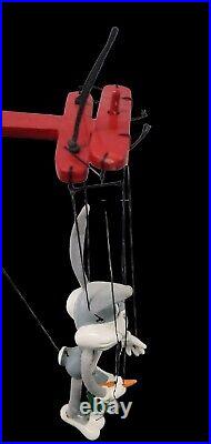RARE VTG Warner Bros Looney Tunes BUGS BUNNY Marionette (1990) Puppet with Box