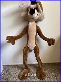 RARE Vintage 1989 WB WILE E COYOTE 4 Ft Standing Display Plush Looney Tunes