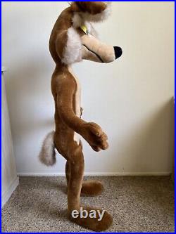 RARE Vintage 1989 WB WILE E COYOTE 4 Ft Standing Display Plush Looney Tunes