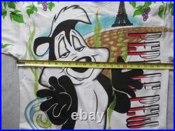 RARE Vintage 1993 Wild Oats AOP art PEPE LE PEU T-shirt Sz. XL WARNER BROS 90's RARE Vintage 1993 Wild Oats AOP art PEPE LE PEU T-shirt Sz. XL WARNER BROS 90's