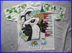 RARE Vintage 1993 Wild Oats AOP art PEPE LE PEU T-shirt Sz. XL WARNER BROS 90's RARE Vintage 1993 Wild Oats AOP art PEPE LE PEU T-shirt Sz. XL WARNER BROS 90's