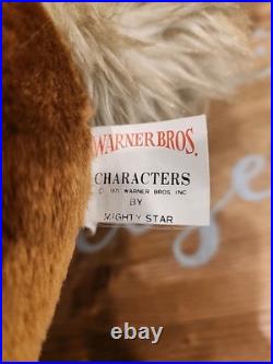 RARE Vintage 29 Vintage 1971 Wile E. Coyote Warner Bros By Mighty Star Plush RARE Vintage 29 Vintage 1971 Wile E. Coyote Warner Bros By Mighty Star Plush
