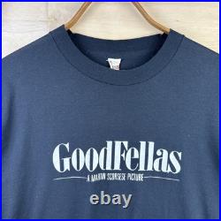 RARE Vintage 90s Goodfellas Warner Bros Movie Promo Video Factory T Shirt Sz XXL RARE Vintage 90s Goodfellas Warner Bros Movie Promo Video Factory T Shirt Sz XXL