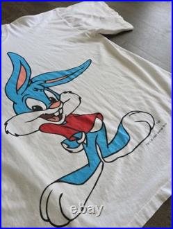 RARE Vintage 90s Warner Bros Looney Tunes Tiny Toons Buster Bunny AOP Dbl Sd XL