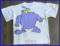 RARE Vintage 90s Warner Bros Looney Tunes Tiny Toons Dizzy Devil AOP Dbl Side XL