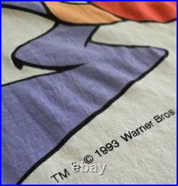 RARE Vintage 90s Warner Bros Looney Tunes Tiny Toons Dizzy Devil AOP Dbl Side XL