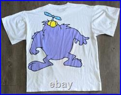 RARE Vintage 90s Warner Bros Looney Tunes Tiny Toons Dizzy Devil AOP Dbl Side XL