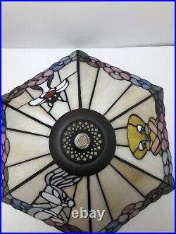 RARE Vintage Dale Tiffany Lamp Looney Tunes Stained Glass Warner Brothers