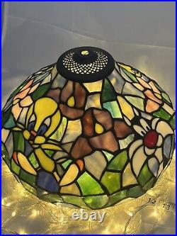 RARE Vintage Dale Tiffany Style Lamp Looney Tunes Stained Glass Warner Brothers