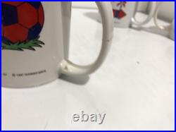 RARE Vintage Looney Tunes Mugs x 9 FC Barcelona Taz Bugs Soccer 1997 Warner Bros