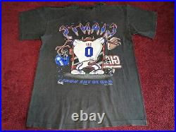 RARE Vintage New York Giants NFL Taz L Shirt Warner Bros Faded Single Stitch