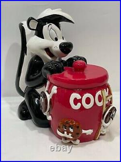RARE Vintage Pepe Le Pew Cookie Jar 1998 Warner Bros. Studio Store EUC Orig Box