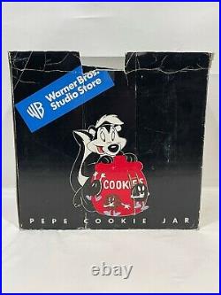 RARE Vintage Pepe Le Pew Cookie Jar 1998 Warner Bros. Studio Store EUC Orig Box